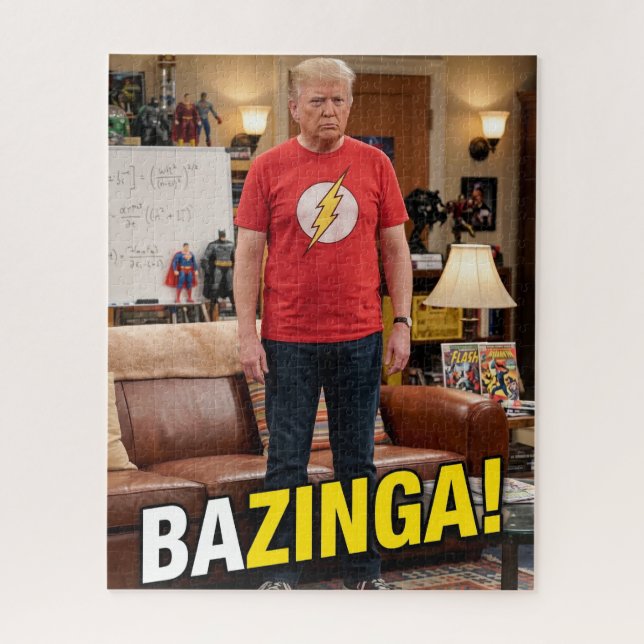 Quebra-cabeça Meme Engraçado Trump Bazinga Gotcha (Vertical)