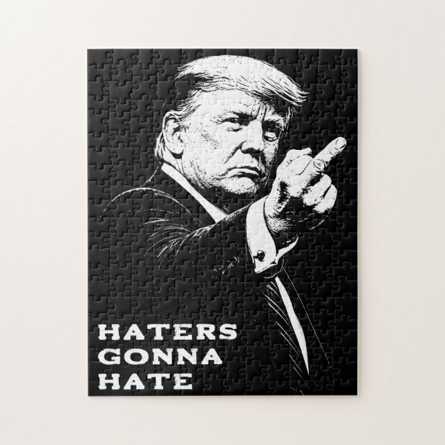 Quebra-cabeça Meme Engraçado Trump Dedo do Meio 2026 (Vertical)