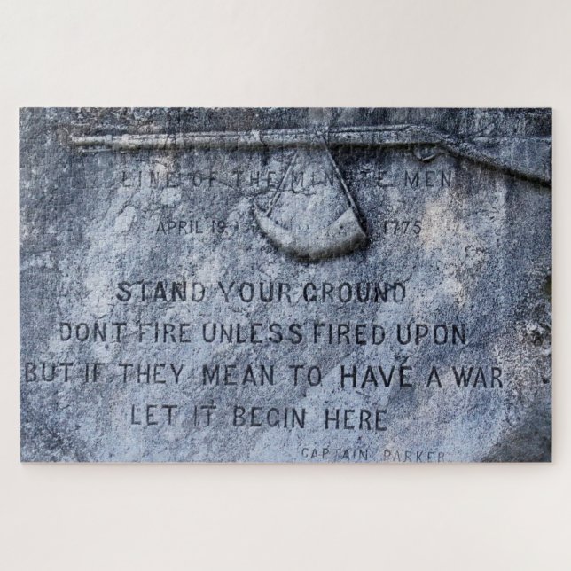 Quebra-cabeça Memorial Plague Lexington Massachusetts (Horizontal)