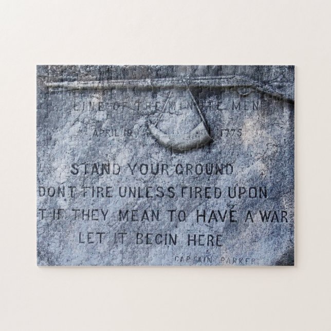 Quebra-cabeça Memorial Plague Lexington Massachusetts (Horizontal)