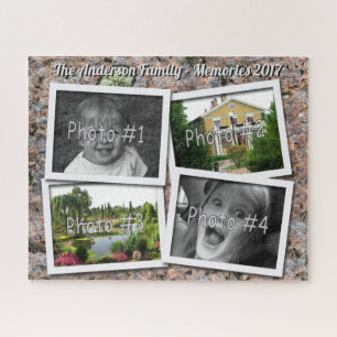 Quebra-cabeça Memórias da família 4 x Fotografias personalizadas