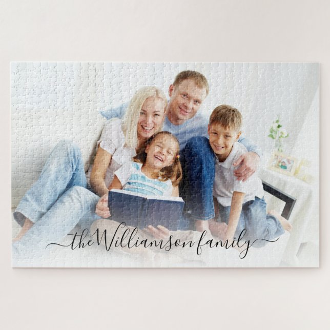 Quebra-cabeça Memórias de Fotografias da Família Personalizadas (Horizontal)