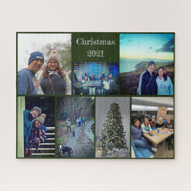 Quebra-cabeça Memórias de Natal Sete Colagem de Fotos 520pc (Horizontal)
