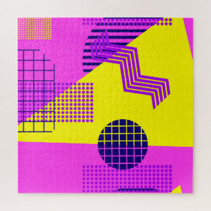 Quebra-cabeça Memphis 80: Fundo de Formas Geométricas