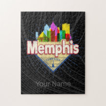 Memphis Tennessee EUA Retro Skyline
