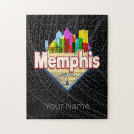 Quebra-cabeça Memphis Tennessee EUA Retro Skyline