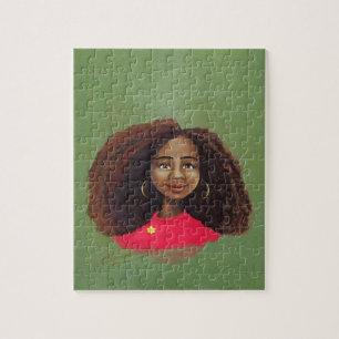 Quebra-cabeça Menina africana bonito