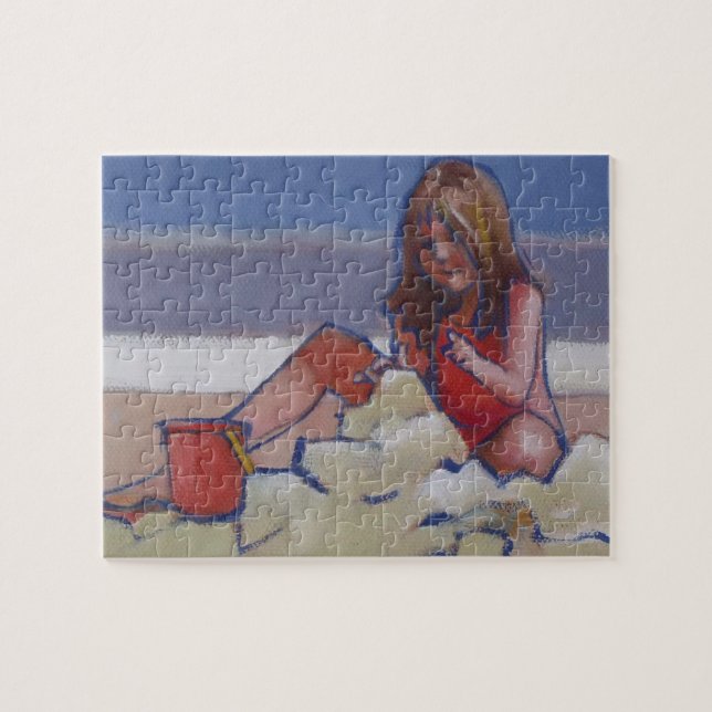 Quebra-cabeça Menina bonita brincando de areia (Horizontal)