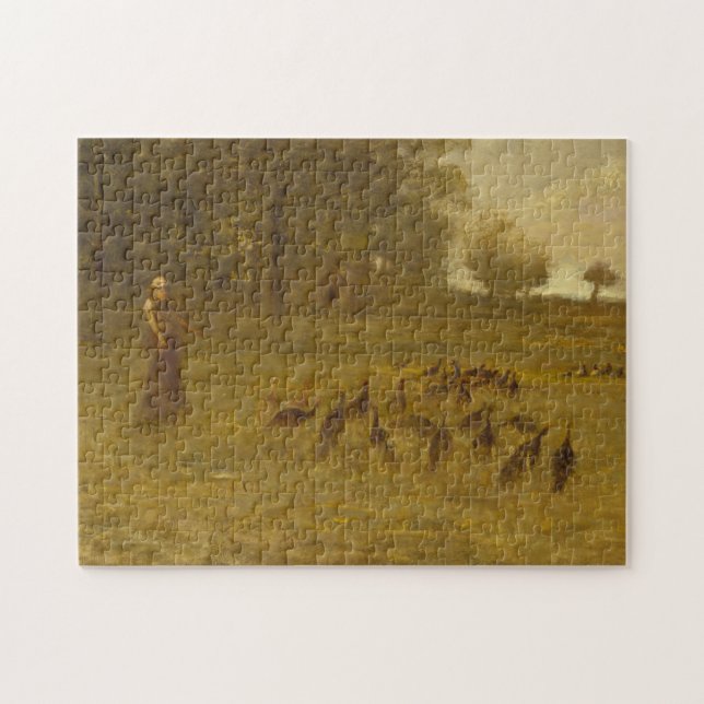 Quebra-cabeça Menina com perus (Horizontal)