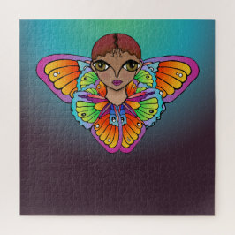 Quebra-cabeça menina da borboleta