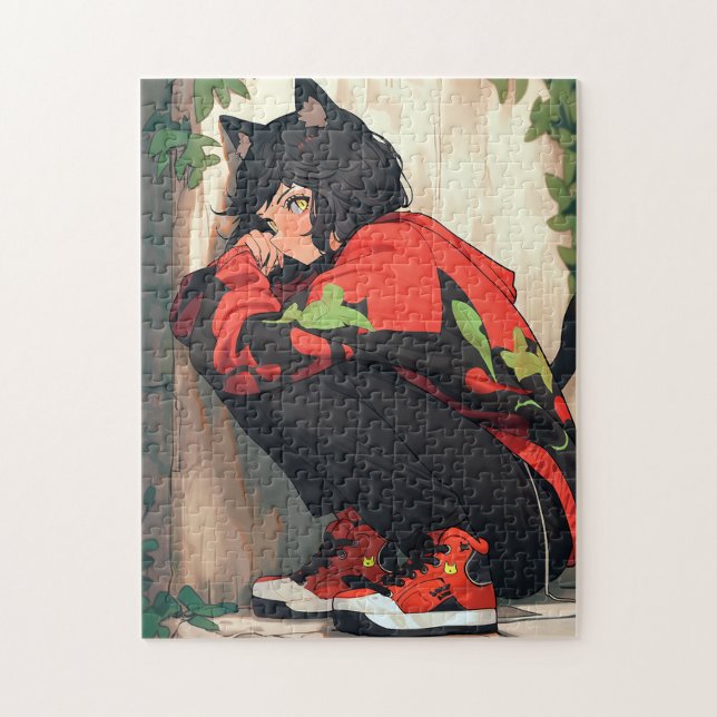 Quebra-cabeça Menina de Animação Bela (Vertical)