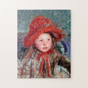 Quebra-cabeça Menina de chapéu vermelho grande, Mary Cassatt
