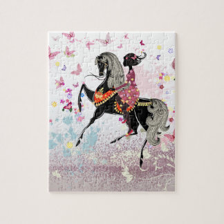 Quebra-cabeça Menina do cavalo
