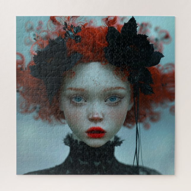 Quebra-cabeça Menina Gótico com sardas (Vertical)