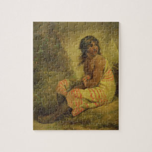 Quebra-cabeça Menina indiana, 1793 (óleo nas canvas montadas no