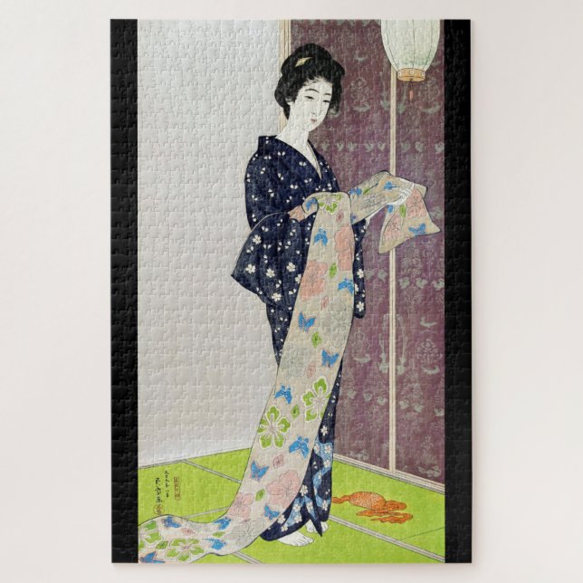 Quebra-cabeça Menina no Costume de Verão, Goyō Hashiguchi (Vertical)