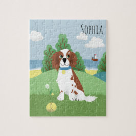 Quebra-cabeça Meninas Cute Springer Spaniel Dog Cartoon Kids