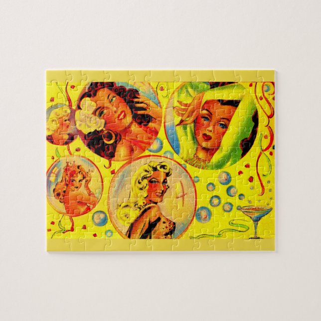 Quebra-cabeça Meninas de glamour dos anos 40 (Horizontal)