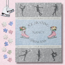 Meninas Prateadas de Patinação no Gelo Princesa Ro