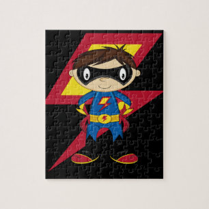 Quebra-cabeça Menino bonito do super-herói