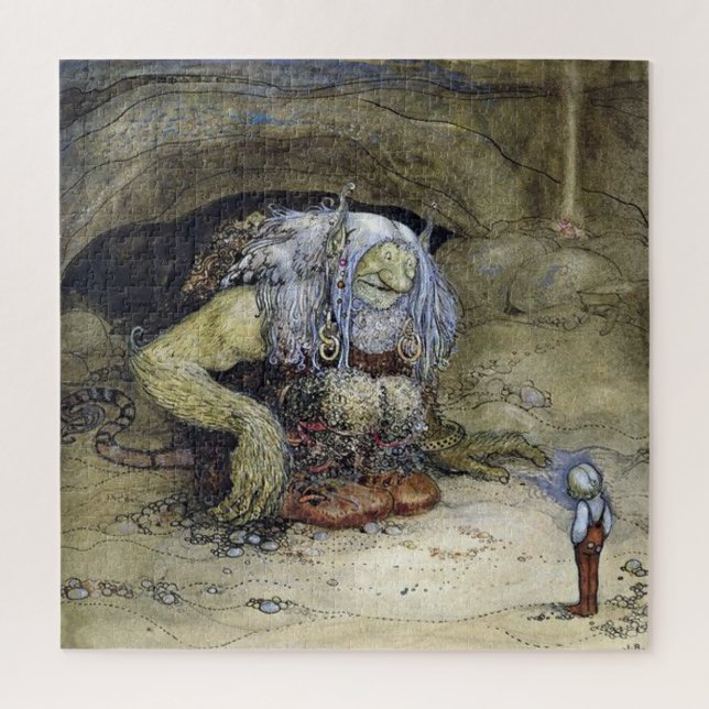 Quebra-cabeça “Menino com Troll” por John Bauer (Vertical)
