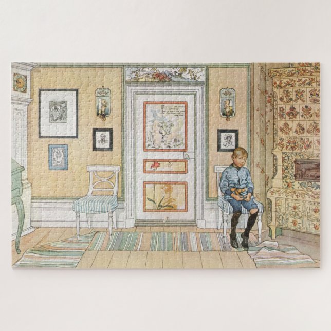Quebra-cabeça Menino sentado no canto (por Carl Larsson) (Horizontal)