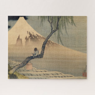 Quebra-cabeça Menino vendo o Monte Fuji por Katsushika Hokusai