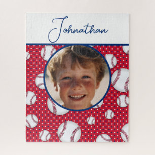 Quebra-cabeça Meninos Baseball Red White Fotografia Personalizad