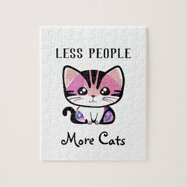Quebra-cabeça Menos Pessoas, Mais Gatos (Vertical)