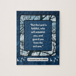 Quebra-cabeça Mensagem de Fé - Verso Bíblia - 2 Tessalonianos 3: