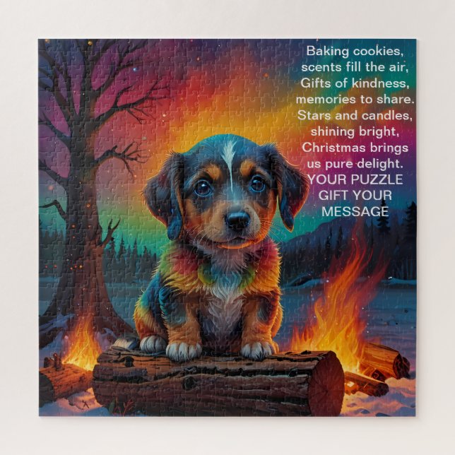Quebra-cabeça Mensagem de Natal Alegria (Vertical)