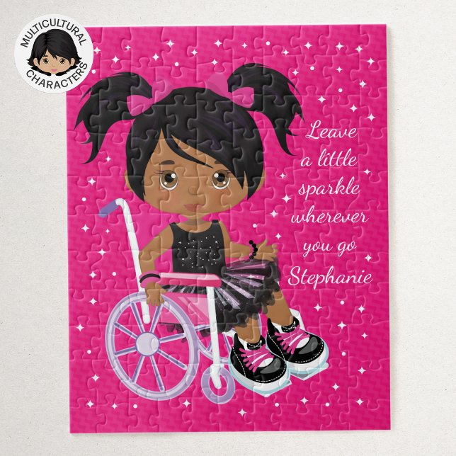 Quebra-cabeça Mensagem Positiva de Rapariga Multicultural Person (Criador carregado)