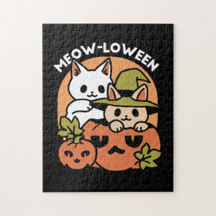 Quebra-cabeça Meow-Loew - Festivo Halloween Design