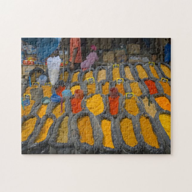 Quebra-cabeça Mercado de especiarias de Moçambique. (Horizontal)