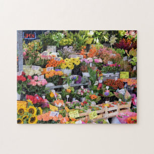 Quebra-cabeça Mercado de flores - Ruas da Alemanha - 11x14 - 252