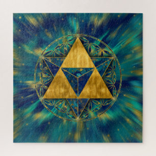 Quebra-cabeça Merkabah na Flor da Vida