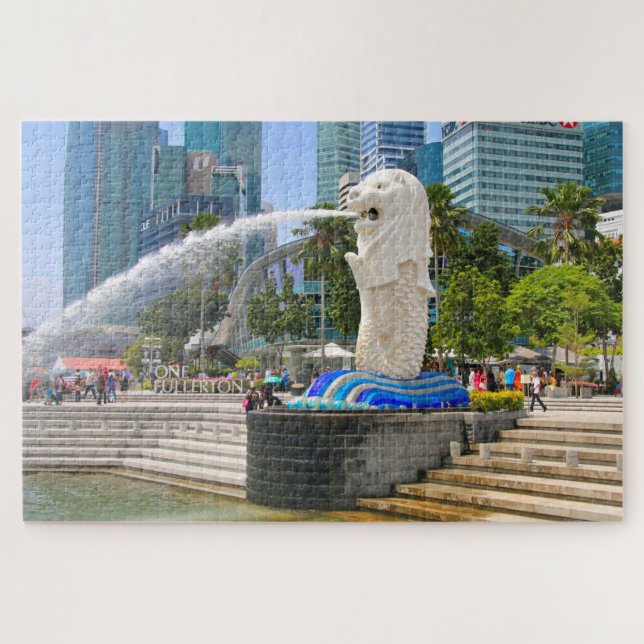 Quebra-cabeça Merlion fountain, Singapura (Horizontal)