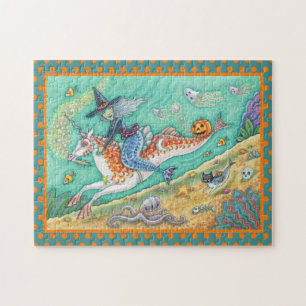 QUEBRA-CABEÇA MERMAID WITCH, FANTASY HALLOWEEN MERHORSE QUEBRA-C