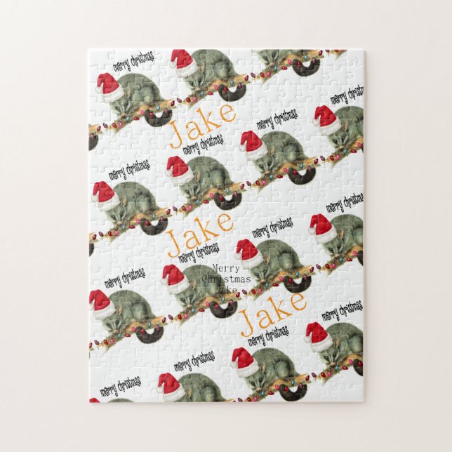 Quebra-cabeça Merry Christmas Puzzle Christmas Opossum (Vertical)