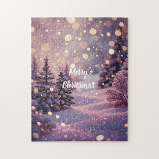 Quebra-cabeça Merry Christmas Puzzle -Customizable Text