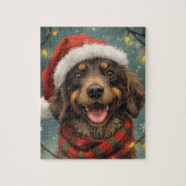 Quebra-cabeça Merry Christmas Santa Paws Dog Puzzle