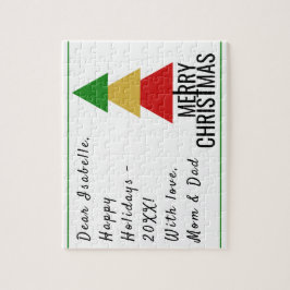 QUEBRA-CABEÇA MERRY XMAS TREE TRIANGLE FORMA NATAL DE NATAL