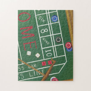 Quebra-cabeça Mesa de cassino com Chips e Dice