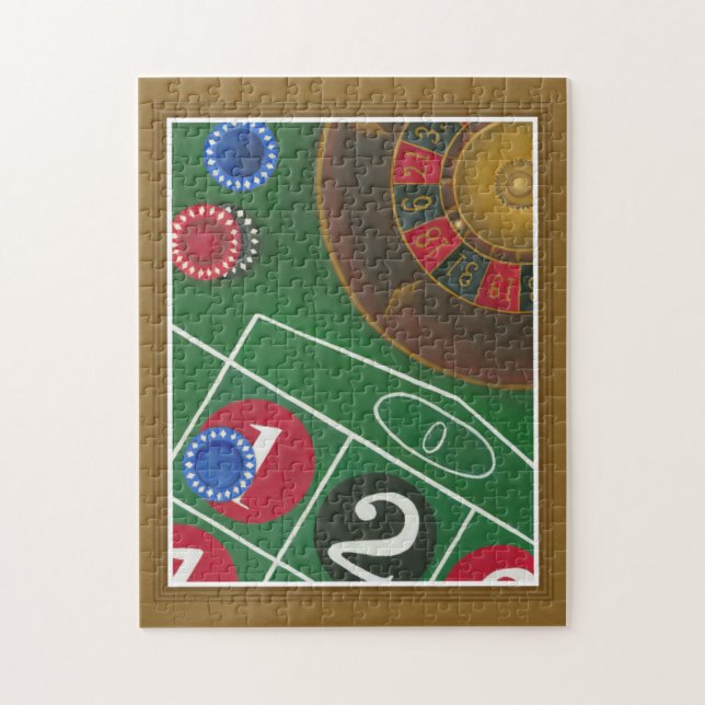 Quebra-cabeça Mesa de roletas com Chips e Roda (Vertical)