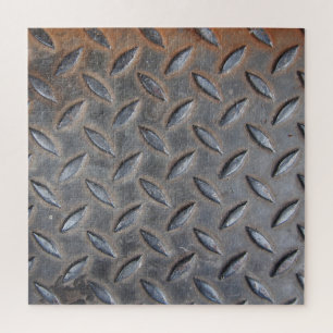 Quebra-cabeça Metais de diamante, textura de aço soldado.