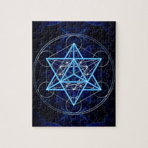 Quebra-cabeça Metatrons cubo - Merkaba estrela Tetraeder -