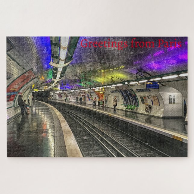Quebra-cabeça Metrô de Paris. (Horizontal)