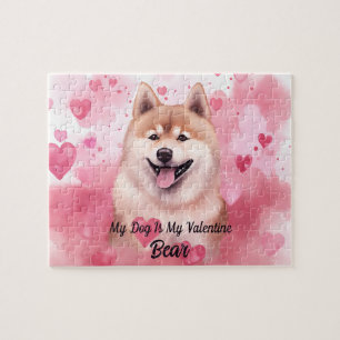Quebra-cabeça Meu Cachorro Akita É Meu Namorado Nome Personaliza
