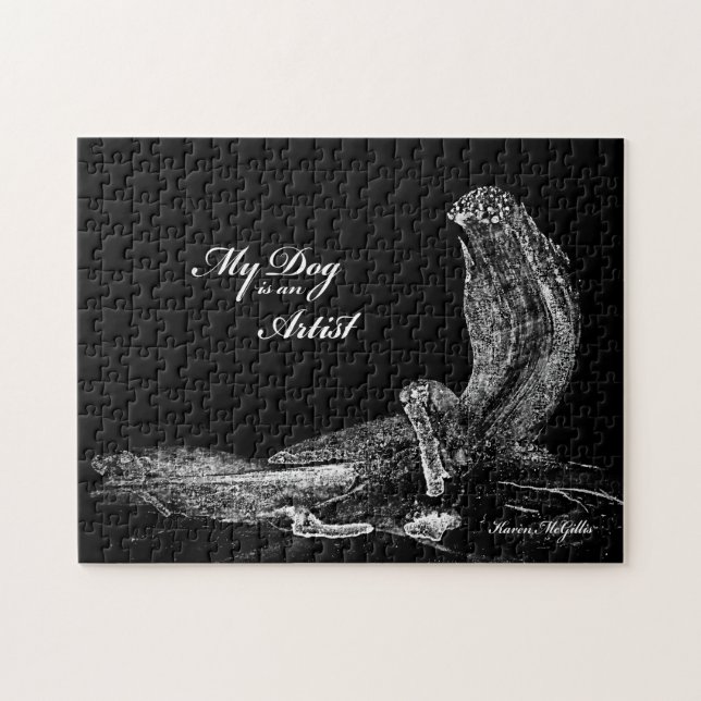 Quebra-cabeça Meu Cachorro É Uma Abstrato de Arte Artista (Horizontal)