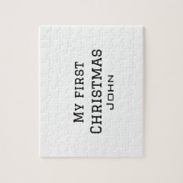 Quebra-cabeça Meu primeiro Natal adiciona nome masculino masculi